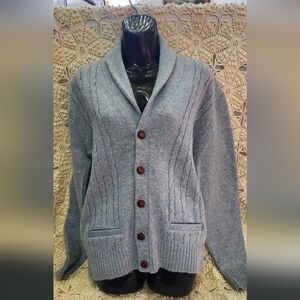 Vintage Robert Bruce Mens Grandpa Cardigan Wool Sweater NWT